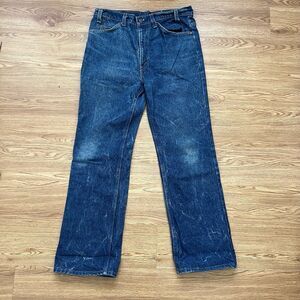 Vintage Levi's 20517-0217 Mens Jeans 34x30 Blue Denim Orange Tab Made in USA 80s